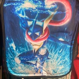 Greninja Blue and Red Character lunch bag